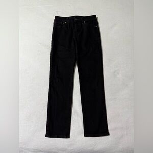 American Eagle Jeans Mens 33x28 Black Slim Straight Mid Rise Dark Wash Denim